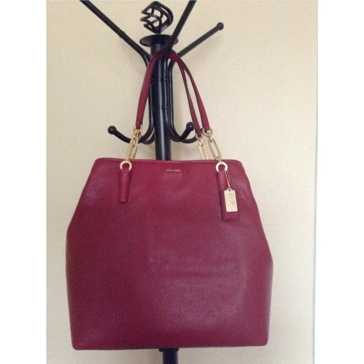 Coach Madison North/south Tote Leather in Scarlet Red. Perfect Gift