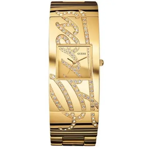 Gold Tone Bangle Adjustable Band Women`s Gems Watch U15045L1 by Guess