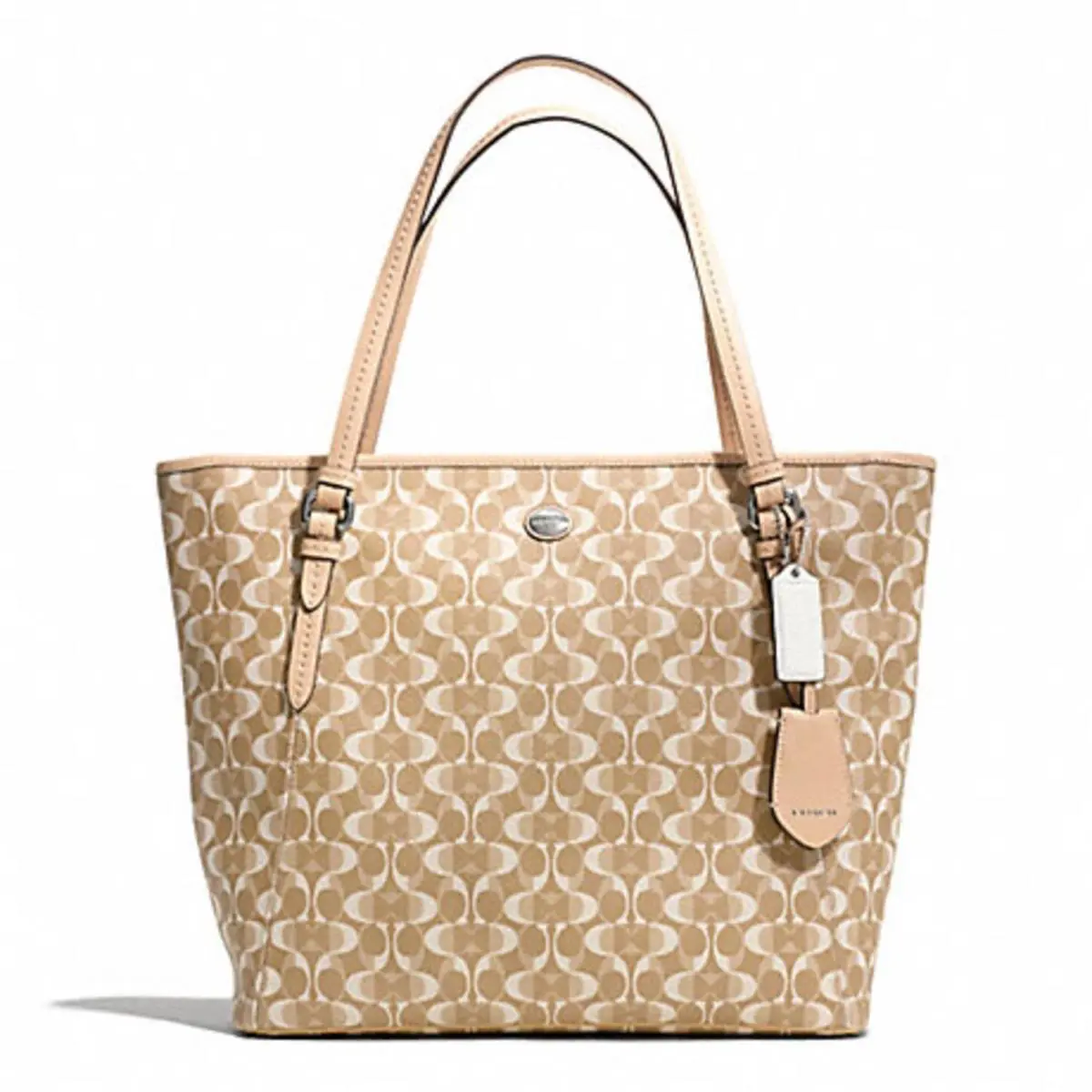Coach Tan Peyton Dream C Zip Top Tote Style F27350 Below Retail - Handle/Strap: Beige, Hardware: Silver, Exterior: Multicolor