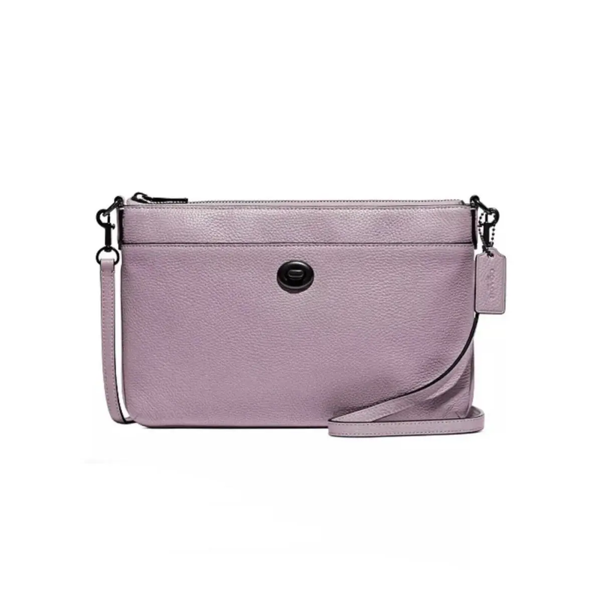 Polly Pebble Leather Crossbody Purse Ice Purple by Coach