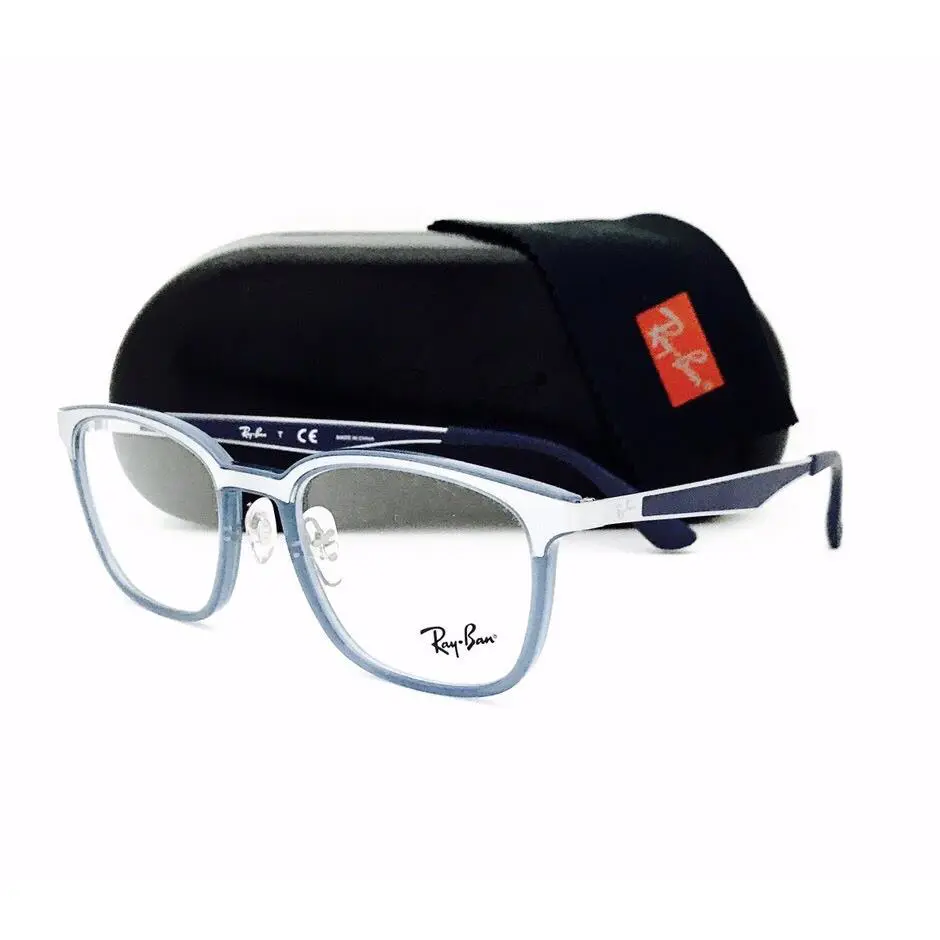 Ray Ban Eyeglasses RB 7117 8019 Transparent Light Blue 50•19•145 with Case
