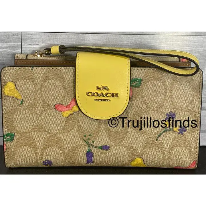 Coach Tech Wallet In Signature Canvas with Dreamy Veggie Print C8751
