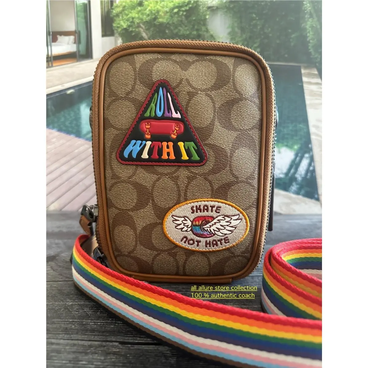 Coach Men’s Stanton Crossbody In Signature Canvas with Patches CJ671