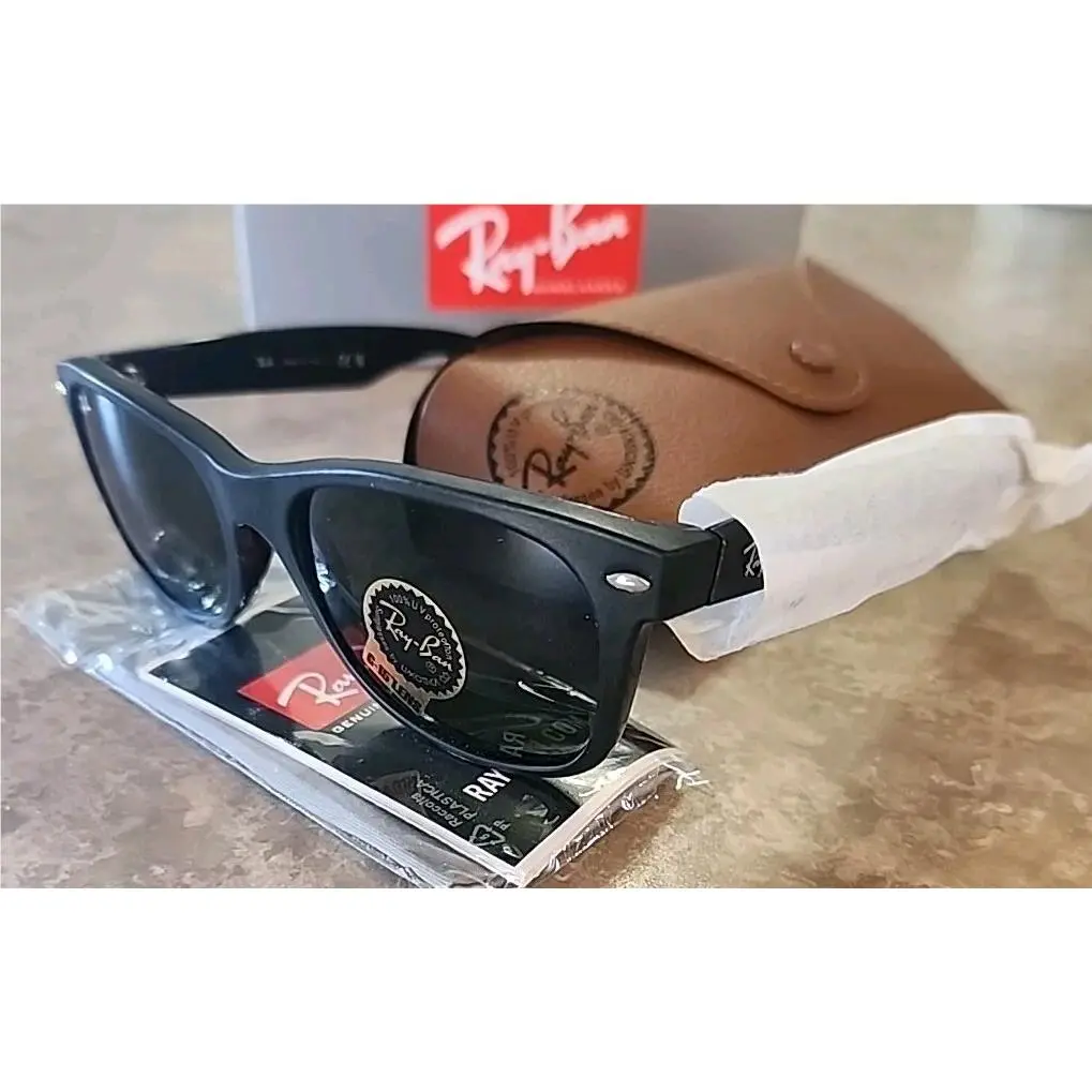 Ray Ban RB2132 646231 Rubber Black Square Unisex 55 mm Sunglasses