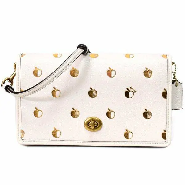 Brass/chalk Multi Hayden Apple Print Foldover Crossbody Clutch 1090 by Coach