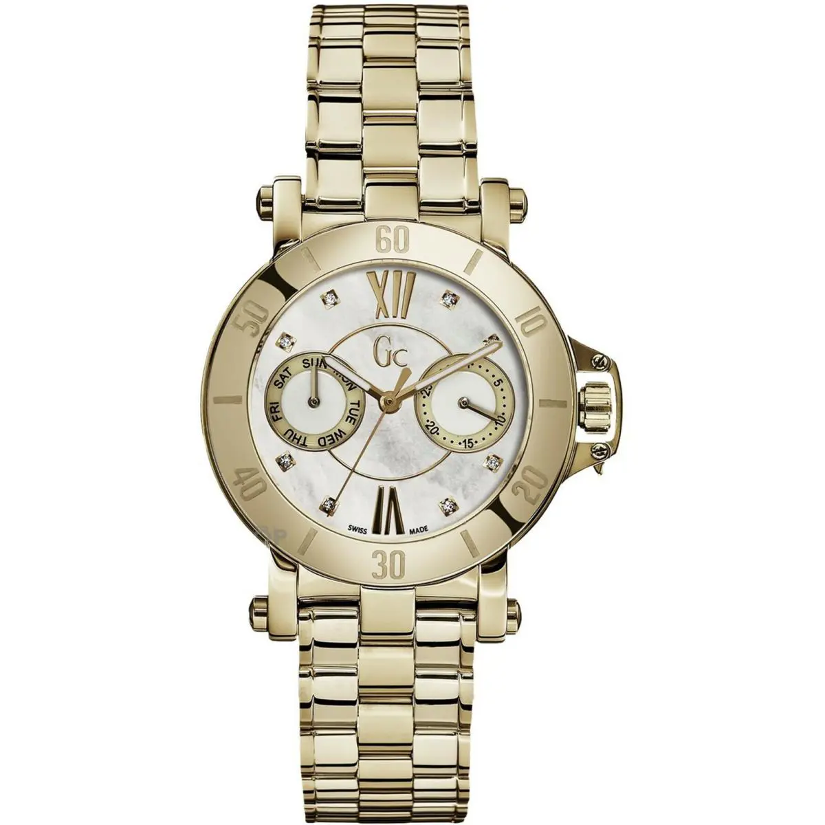 Guess Collection X74111L1S Ladies Dress Elegant Sapphire Screw Crown 100m WR - Dial: MOP