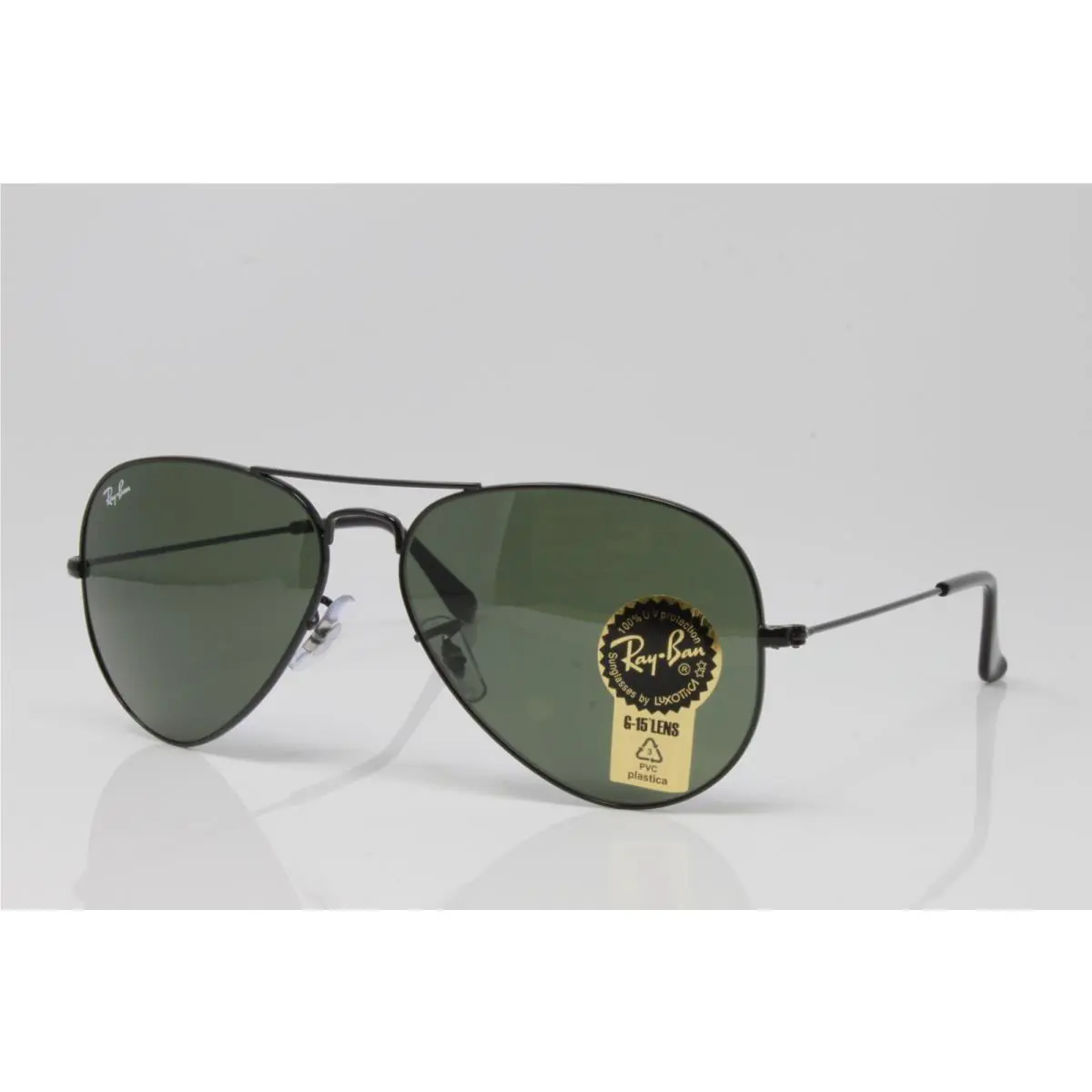 Ray Ban Sunglasses Aviator Large Unisex RB3025 L2823 Black 58mm Green Lens