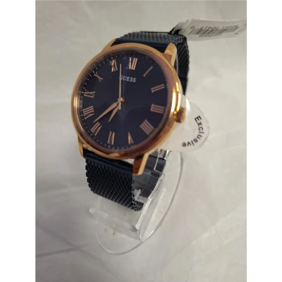 Guess Quartz Blue Dial Blue-plated Mesh Band Ladie`s Watch