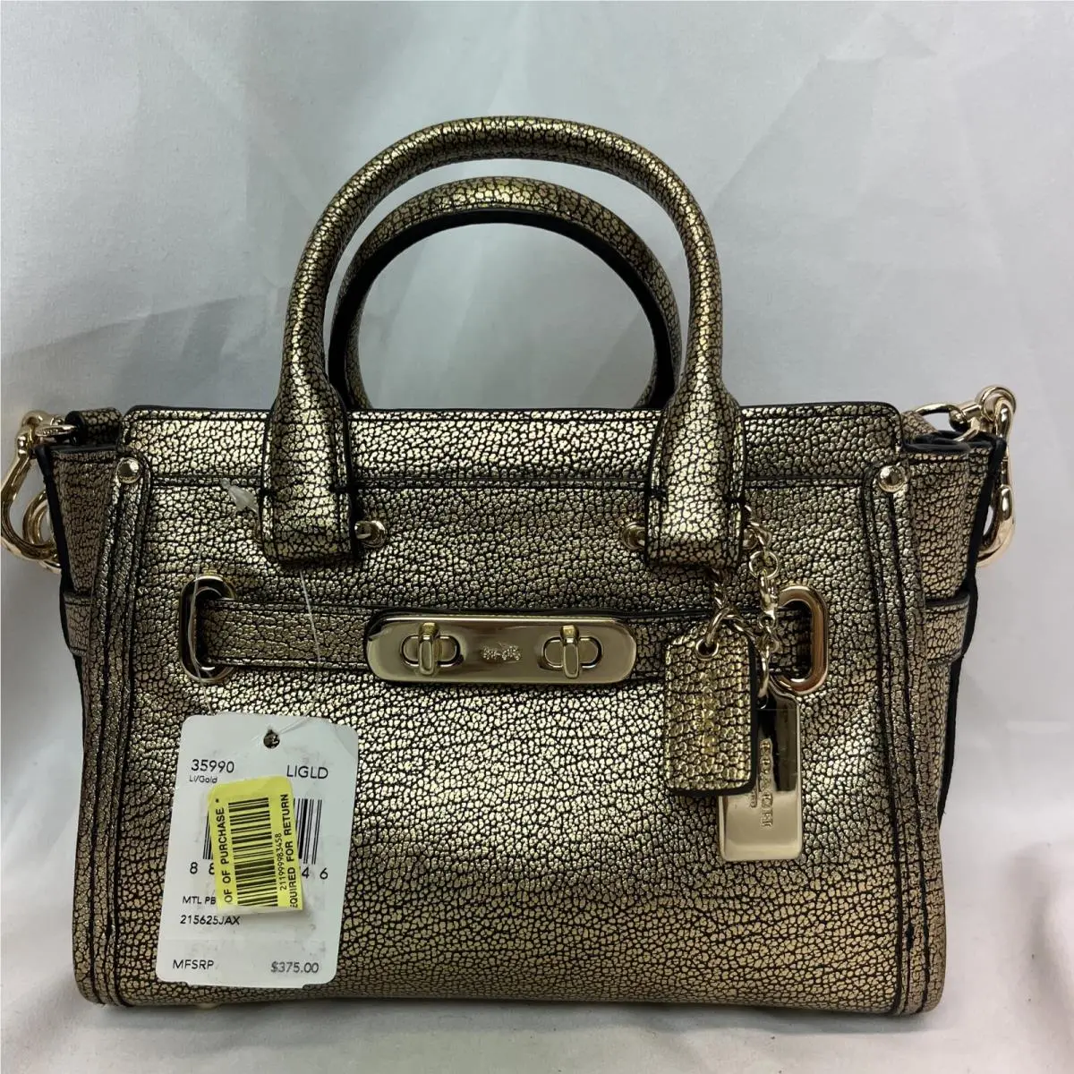 Coach Swagger 20 IN Pebble Leather 35990 Gold