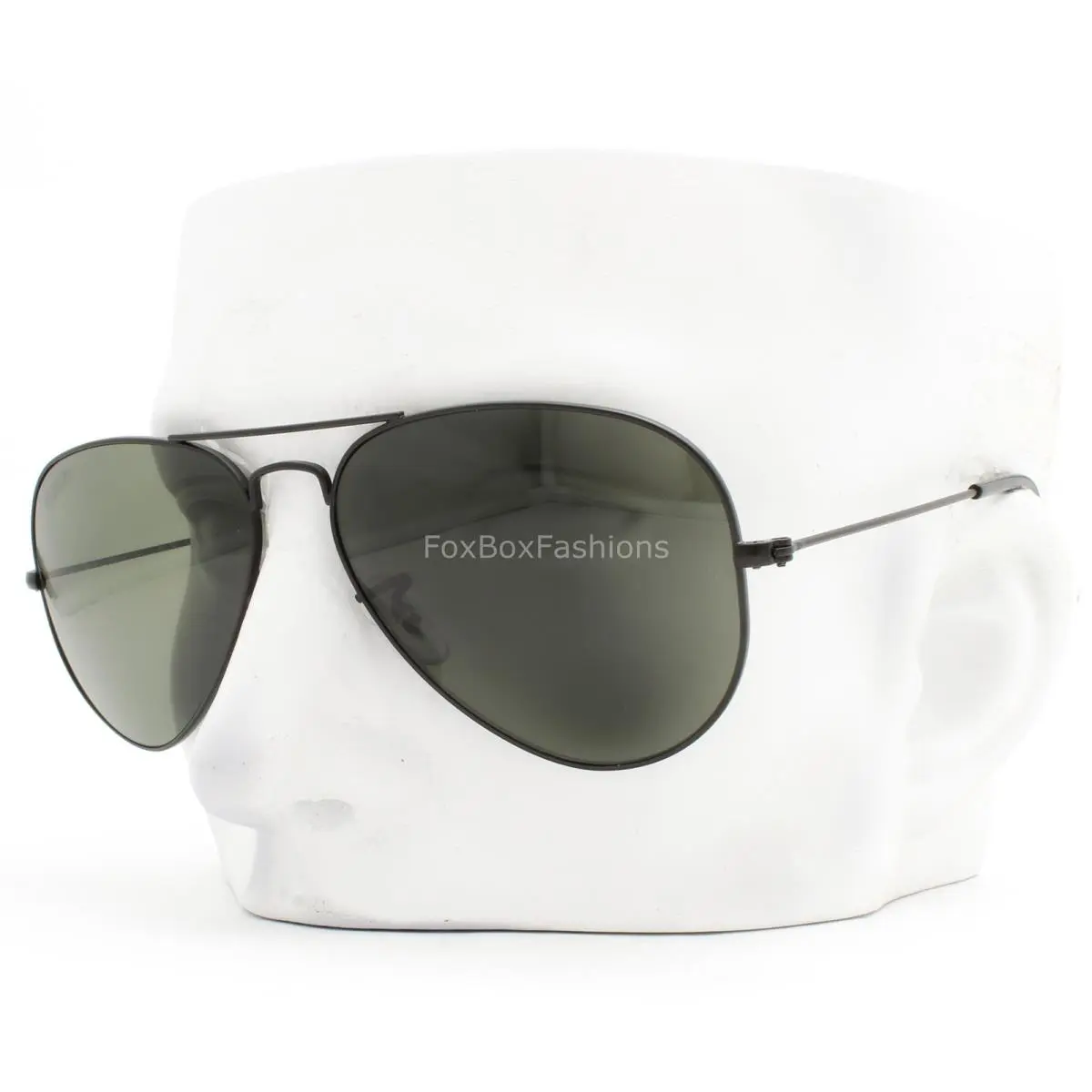 Ray-ban Aviator Sunglasses RB 3025 W3361 Matte Black Green Polarized 58mm W/case