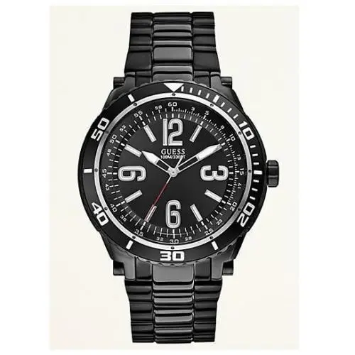 Guess Black Ionic-plated Racing Sport Watch U0043G2