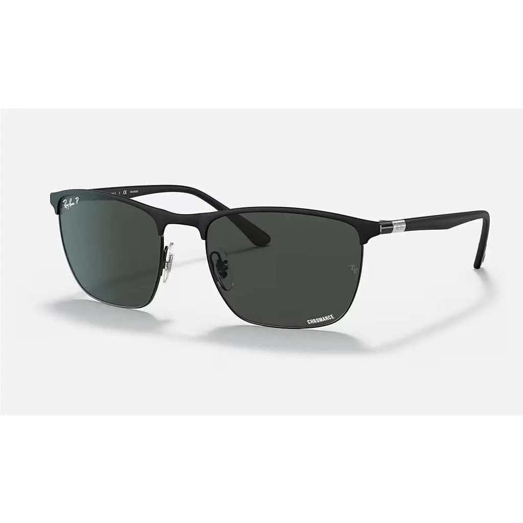 Ray-ban RB3686 Chromance Matte Black / Dark Grey Polarized 57 mm Sunglasses