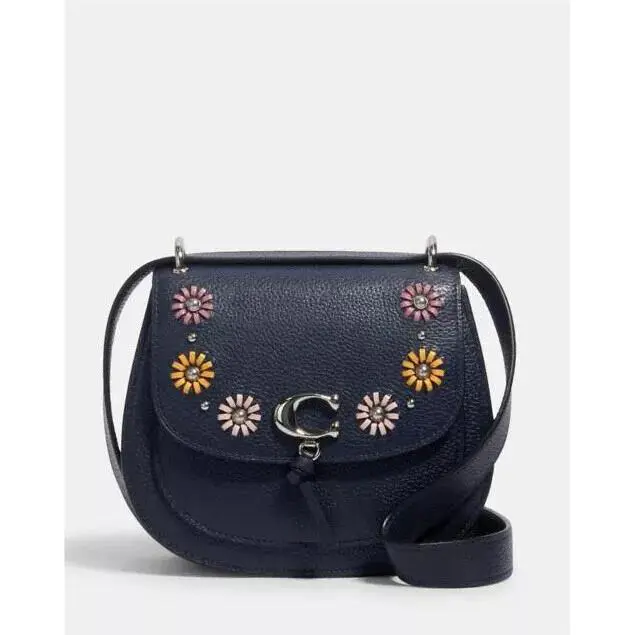 Remi Saddle Bag with Whipstitch Daisy Applique by Coach