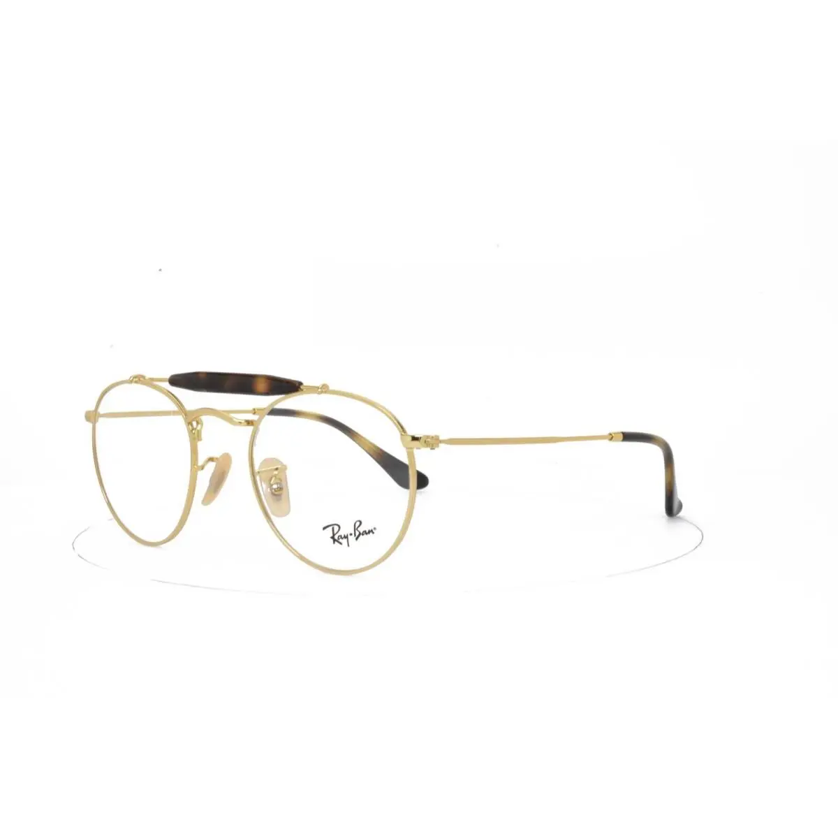 Ray-ban Round Eyeglasses Gold Tortoise 47-21-140 3747V - Frame: Gold