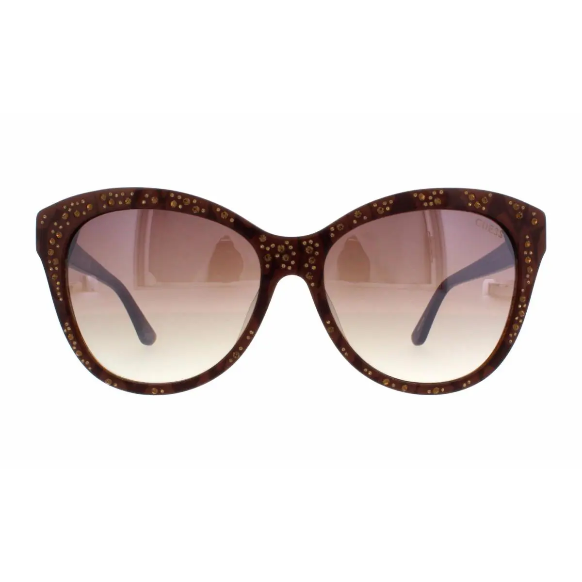 Guess Sunglasses GU 7437 50F Dark Brown Glitter / Gradient Brown 56 mm