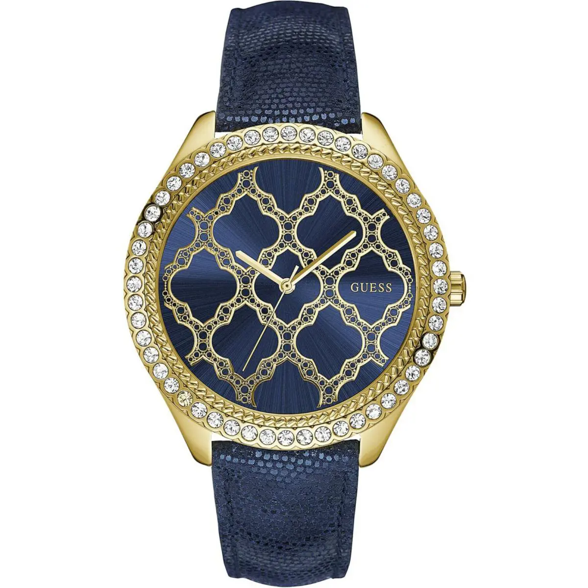 Guess W0579L6 Ladies Dress Stainless Steel Case Gold-tone Crystal Accented Bezel