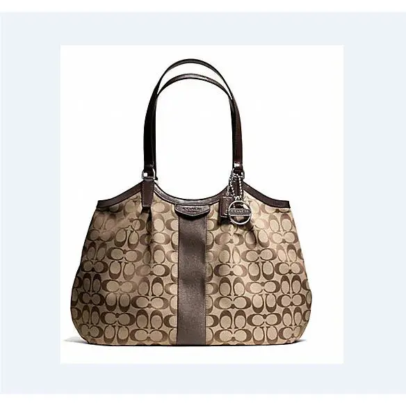 Coach Signature Stripe 12CM Shoulder Bag F28623