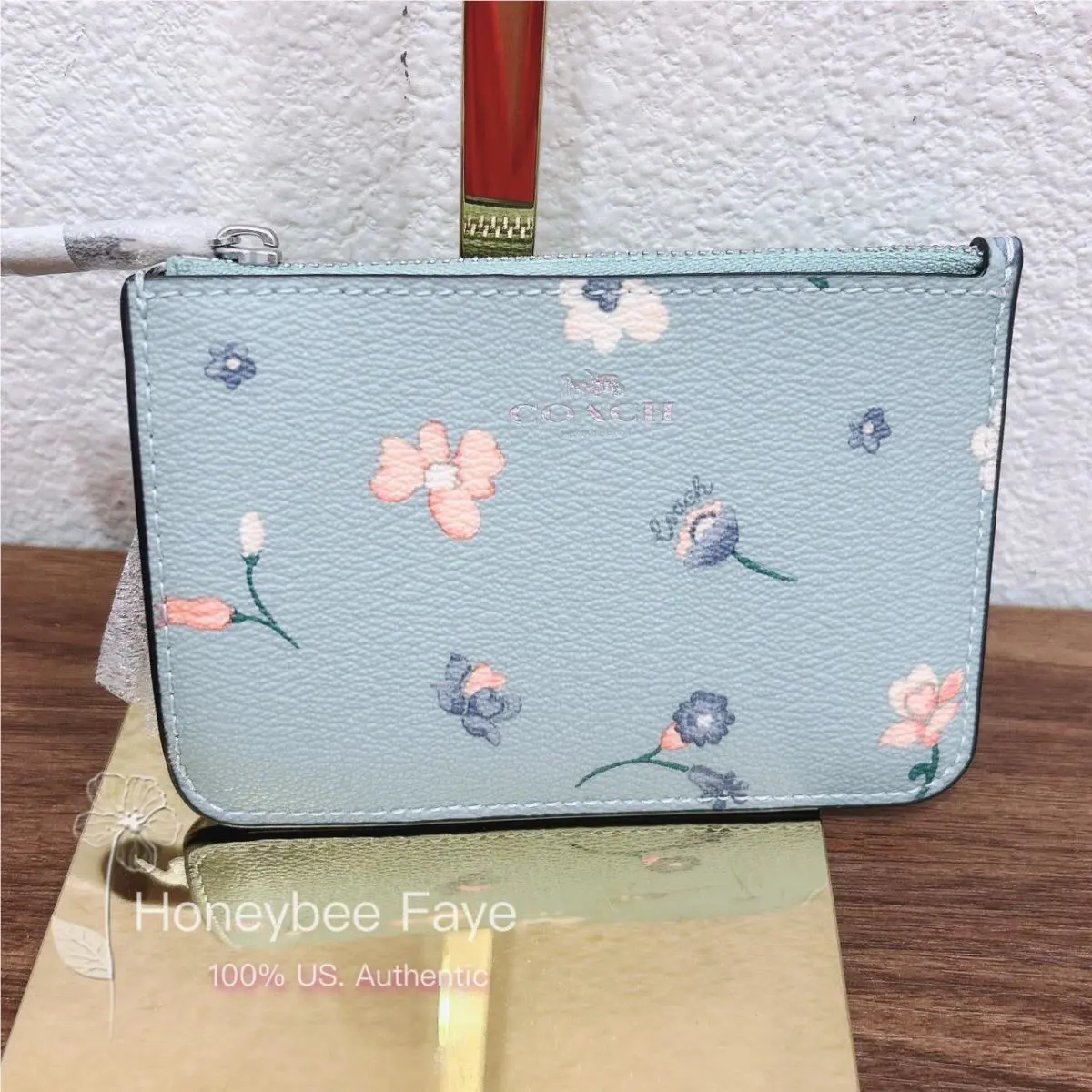 Coach CI672G Key Pouch with Mystical Floral Print