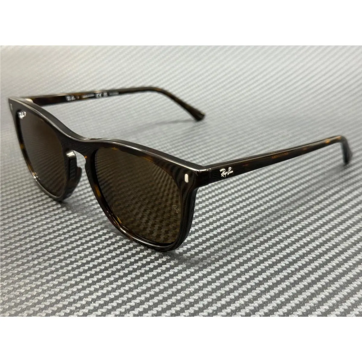 Ray Ban RB2210 902 57 Havana Brown Polarized Unisex 53 mm Sunglasses