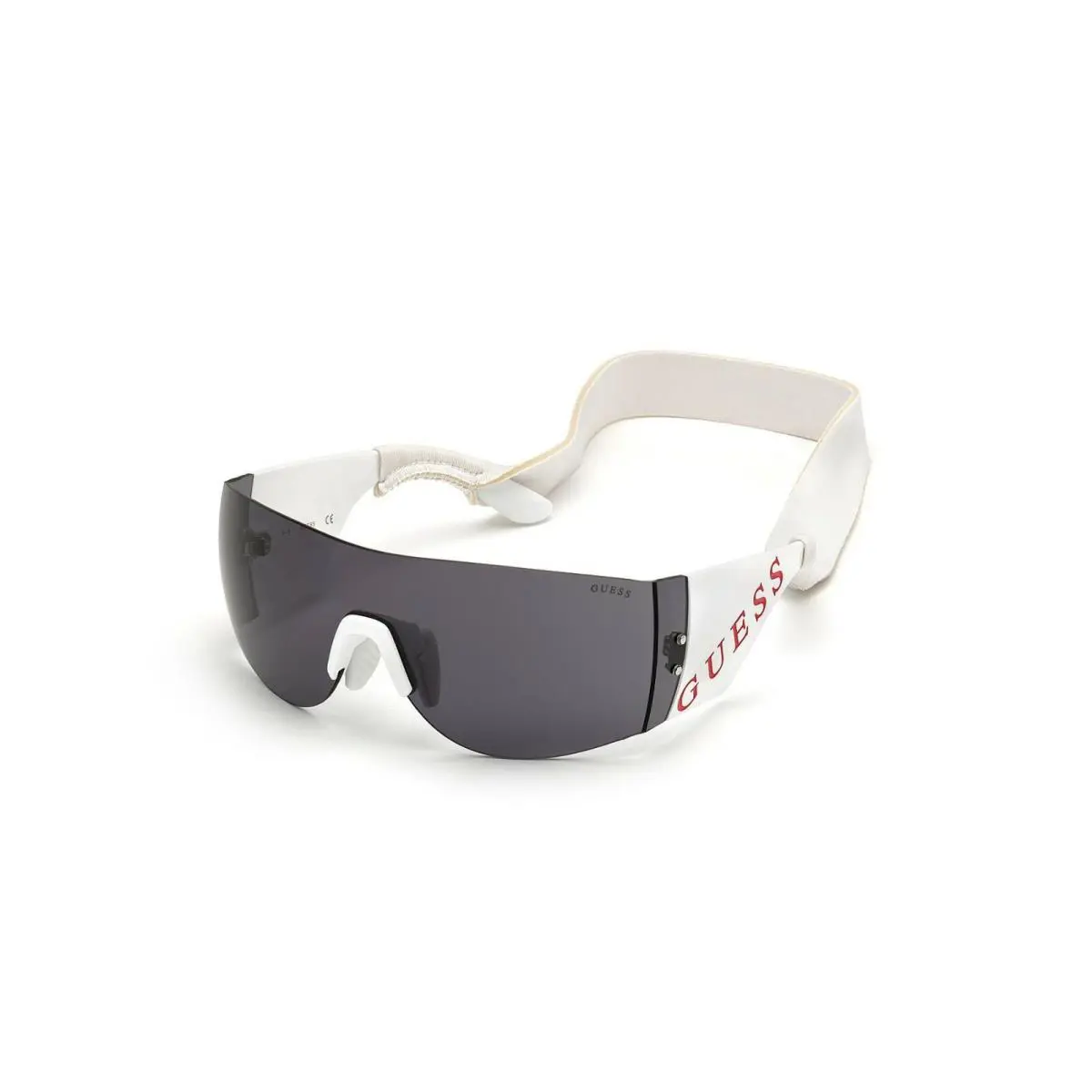 Guess GU 7662 21A Sunglasses White Frame Grey Lens