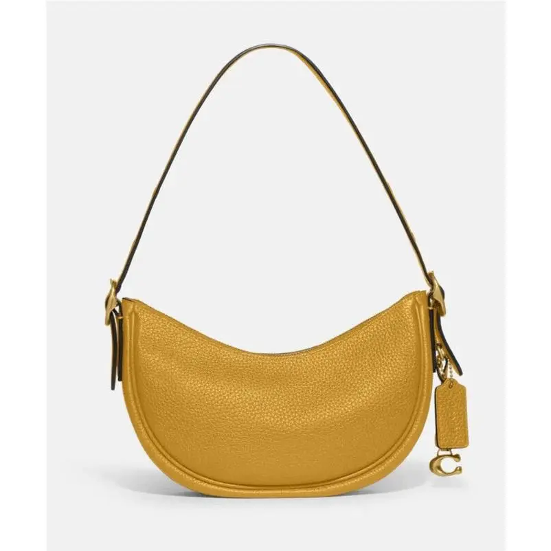 Coach Women`s Yellow Gold Luna Soft Pebble Leather Shoulder Bag CC439