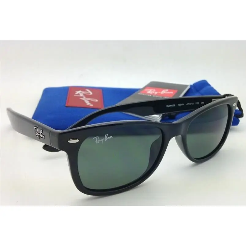 Junior Collection Kids Ray-ban Sunglasses RJ 9052-S 100/71 47-15 Black w/ Green