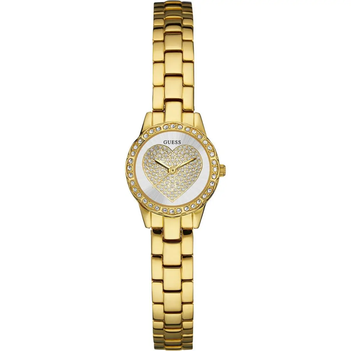 Guess W0730L2 Ladies Dress Stainless Steel Gold-tone Crystal Accented Bezel WR