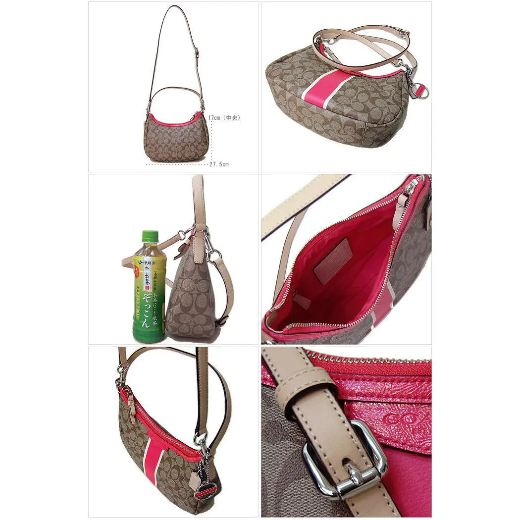 F29942 Signature Stripe Demi Satchel Crossbody Handbag Shoulder Bag by Coach