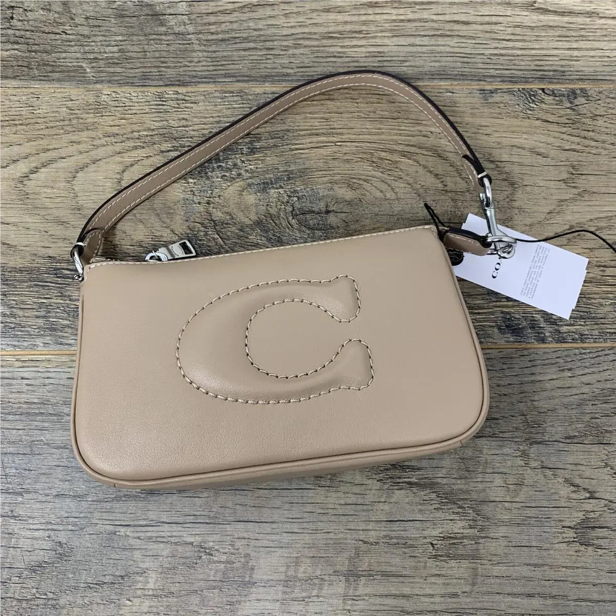 Coach Nolita 19 Taupe Leather Shoulder Bag CR364 —
