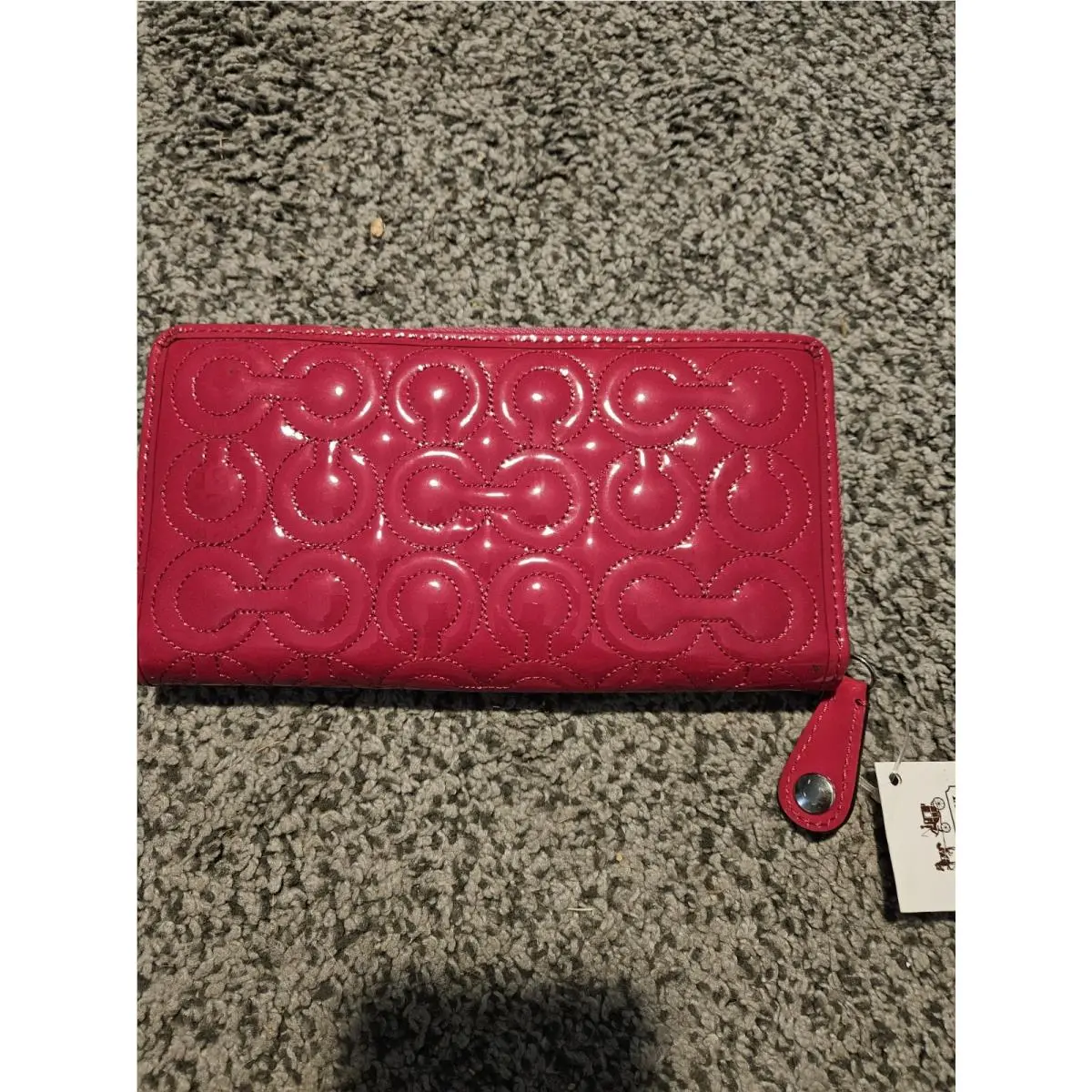 Coach Zip Around Wallet Magenta