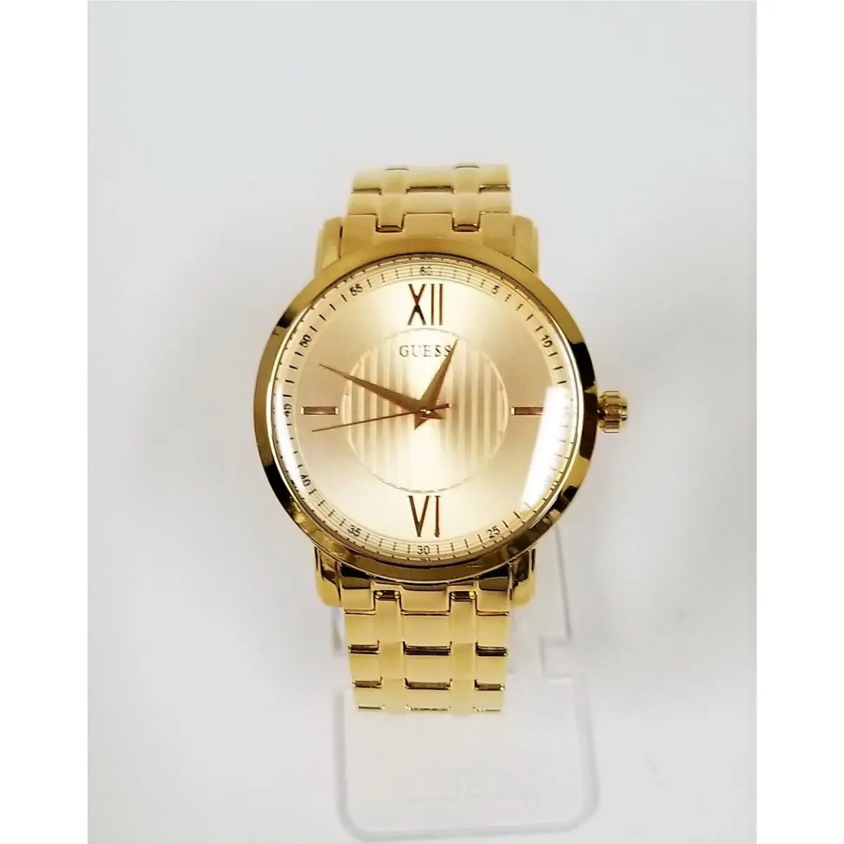 Guess Gold Tone Roman Numerals Bracelet Watch U0716G3