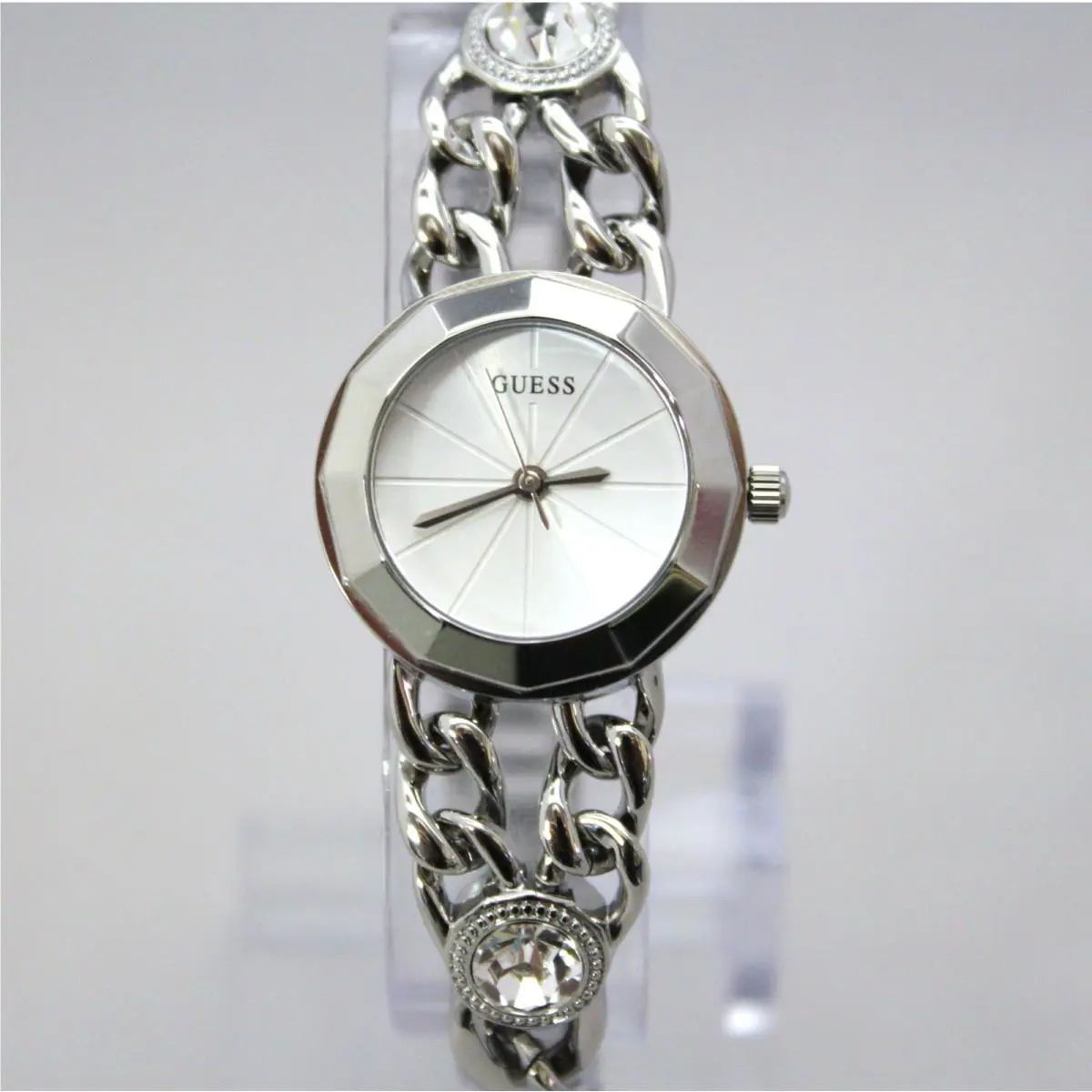 Guess U0752L1 Silver Tone Chain Stainless Steel Women Bracelet Watch