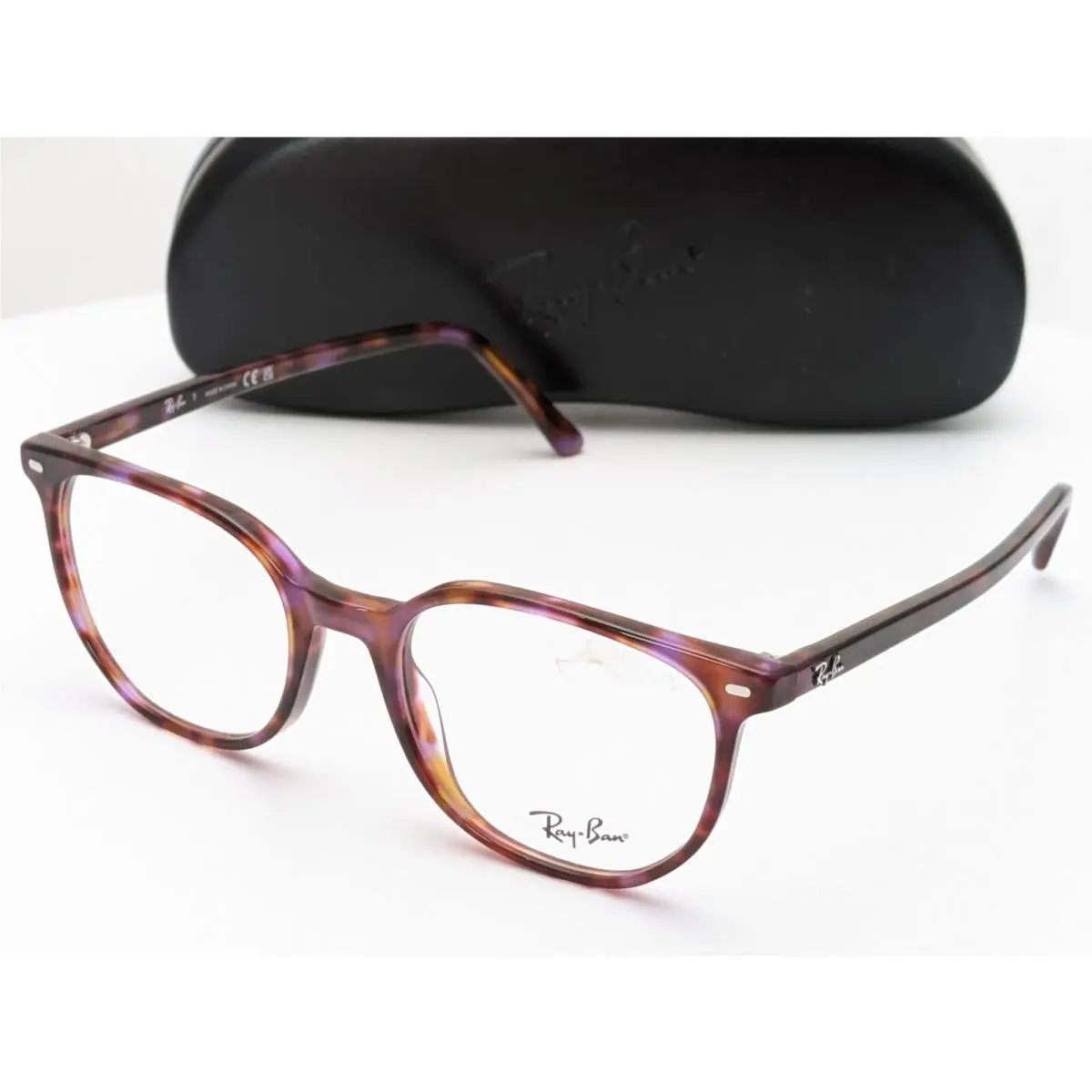 Ray-ban Elliot RB5397 8175 Rectangle Purple Tortoise Unisex Eyeglasses 50mm