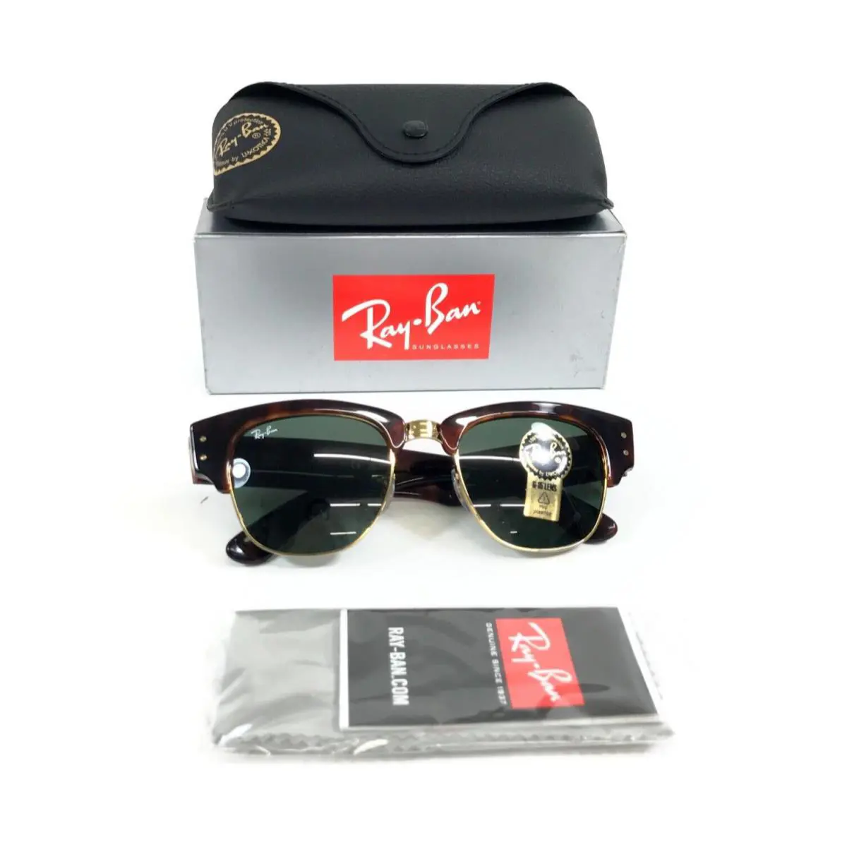 Ray-ban Sunglasses RB0316-S Mega Clubmaster 990/31 Mock Tortoise on Arista Gold