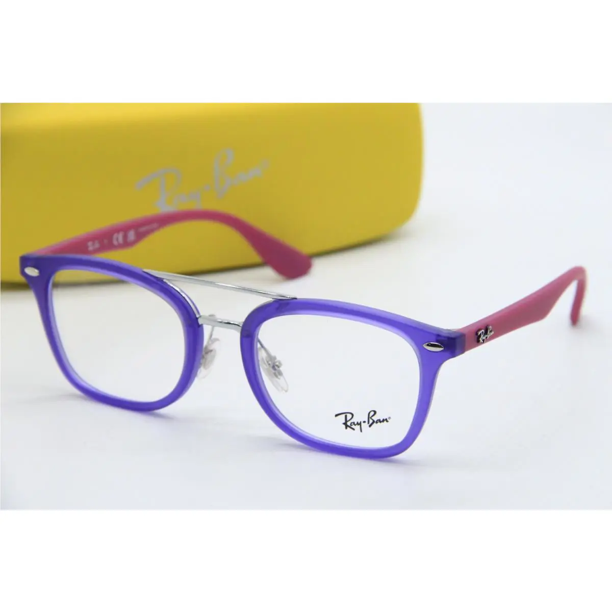 Ray-ban Junior RB 1585 3781 Violet Pink Eyeglasses W/case 47-19