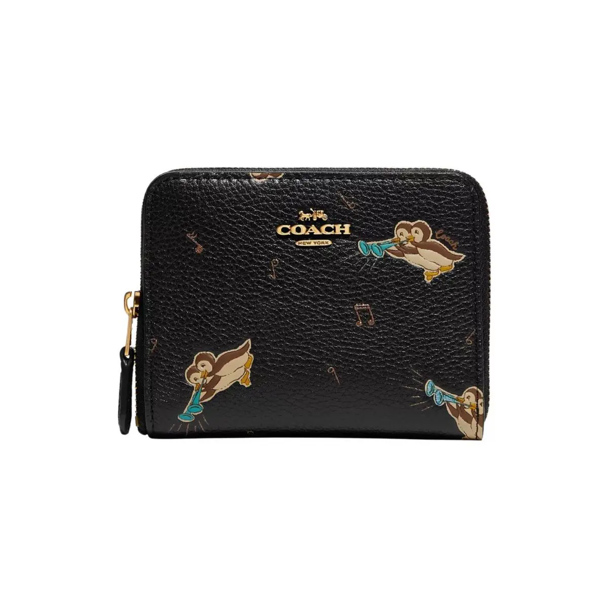 Coach Musical Print Small Zip Around Wallet