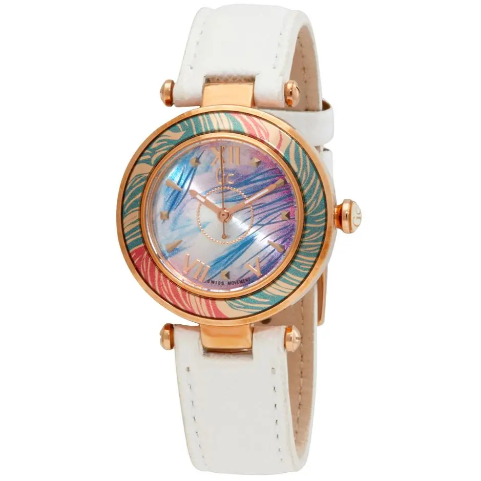 Collection Lady Chic White Leather Strap 32mm Women`s Watch Y12004L7 by Guess
