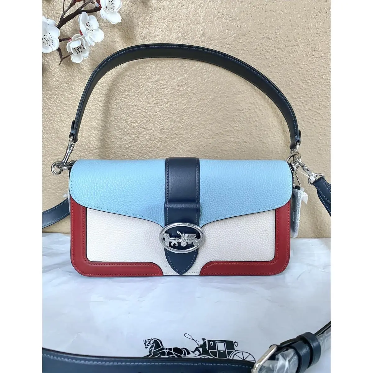 Coach Georgie Shoulder Bag In Colorblock CA211