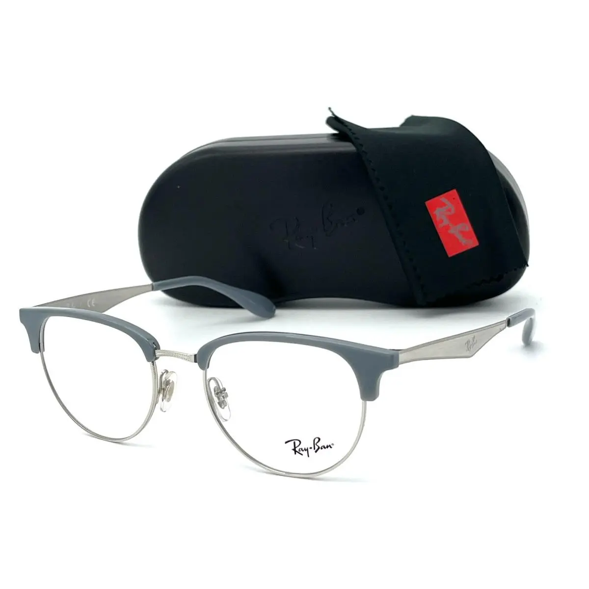 Ray Ban RX6396 8101 Gray on Silver / Demo Lens 51mm Eyeglasses RB6396