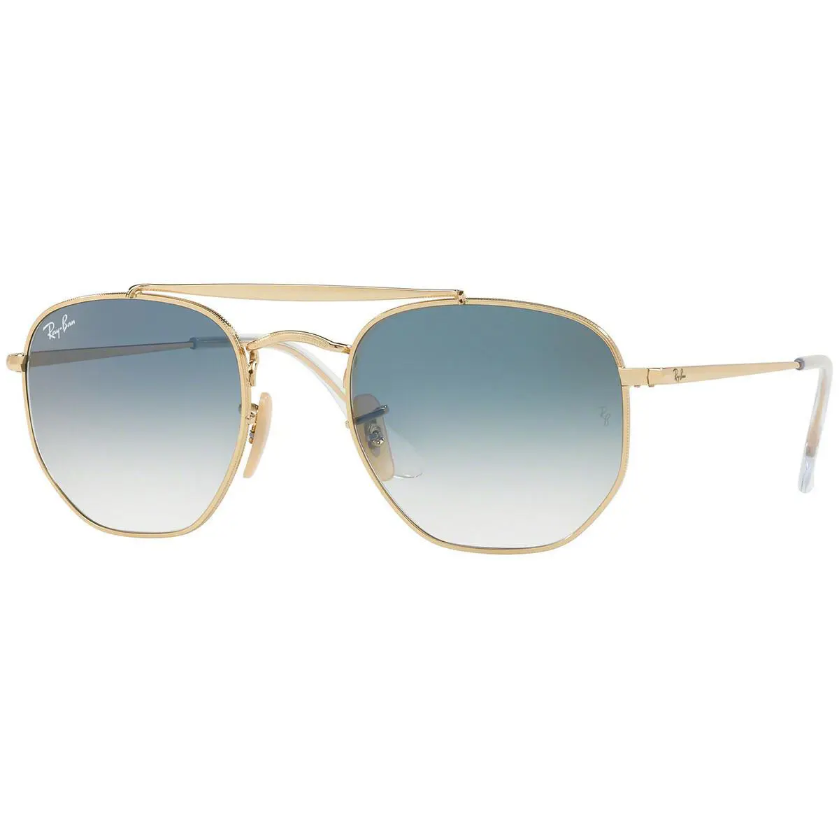 Ray-ban Marshal Gold Light Blue Sunglasses RB3648 001/3F 51 / RB3648001/3F-51 - Frame: Gold, Lens: Blue
