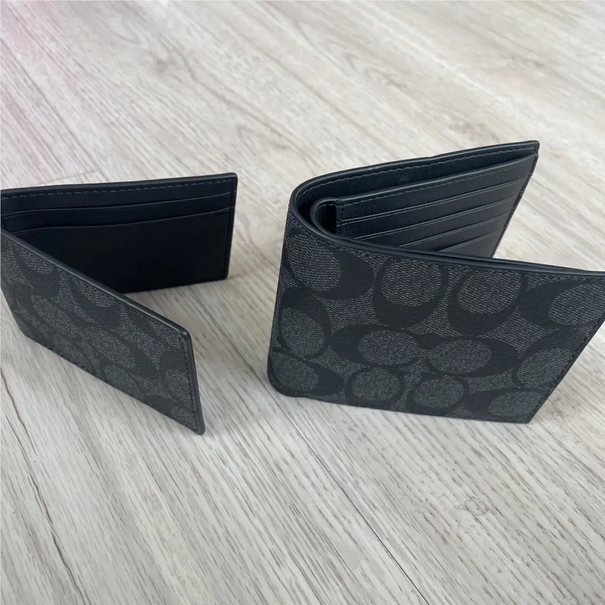 Coach CR905 3 In 1 Wallet In Signature Canvas IN Black Oxblood