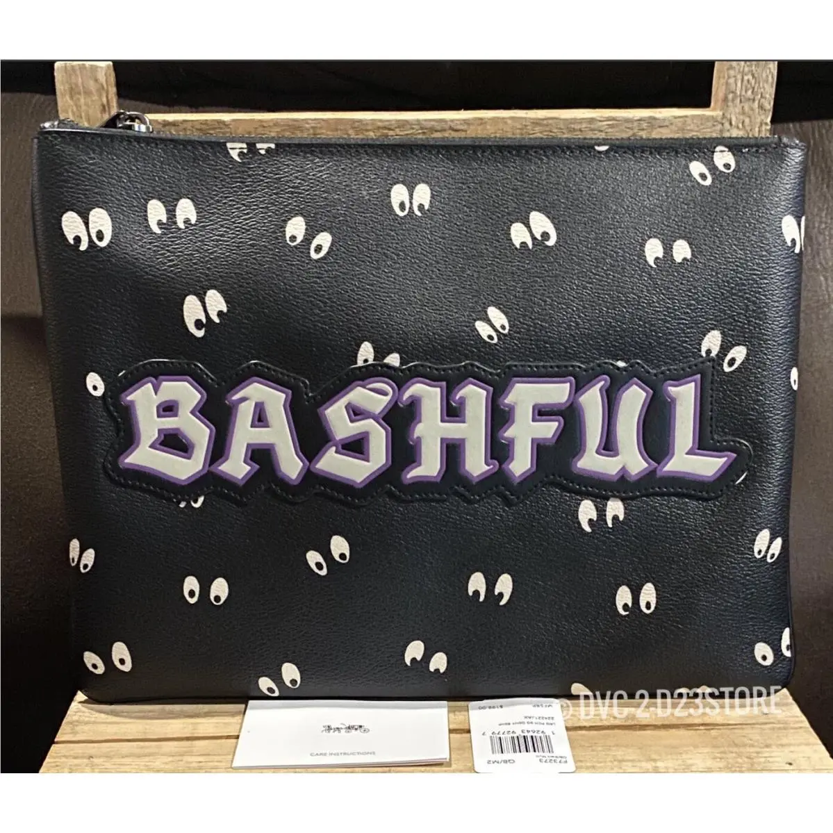 Disney X Coach Bashful Spooky Eyes Large Zip Pouch Dark Fairytale F73273