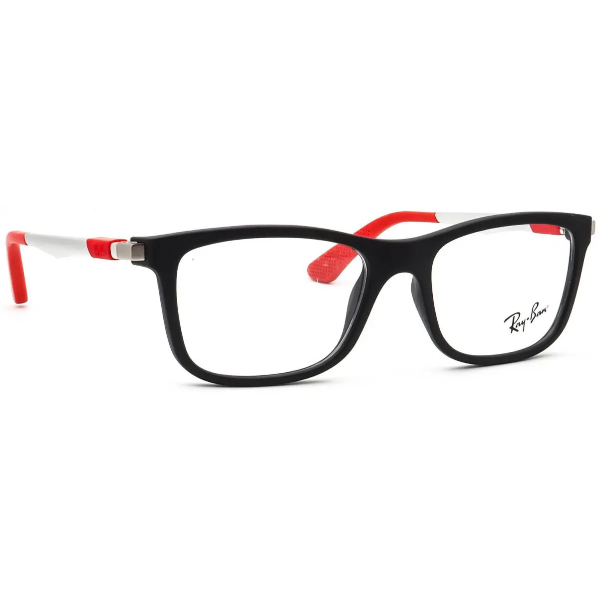 Ray-ban Kids` Eyeglasses RB 1549 3652 Black/silver/red Square Frame 48 16 125