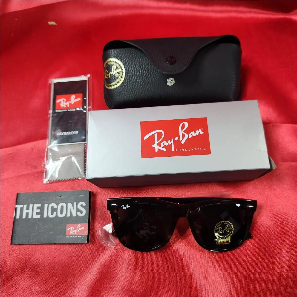 Ray Ban RB2140 902 Tortoise G-15 Green Wayfarer Sunglasse