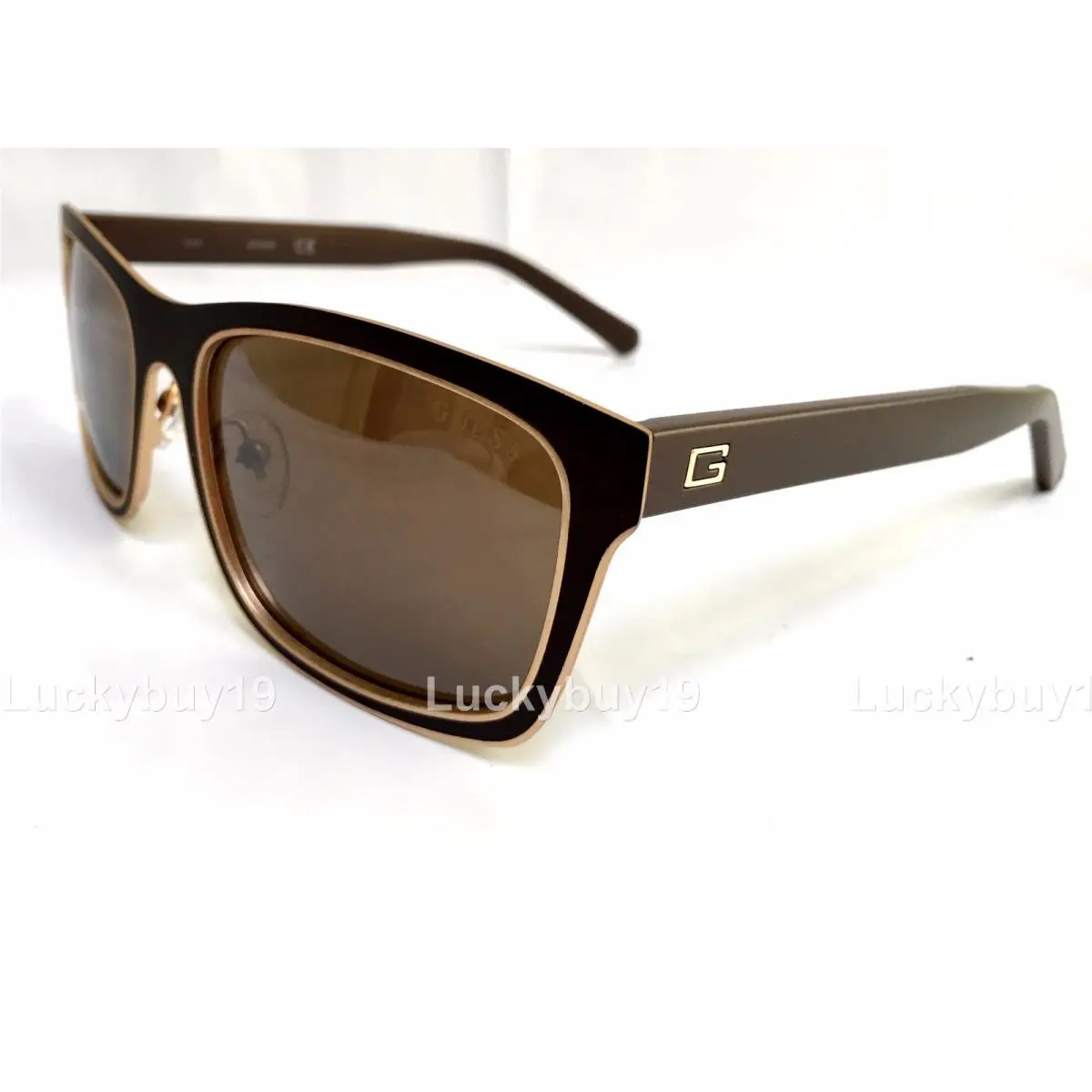 Guess GU6849 Gold Brown Designer Sunglasses W/case /15612/