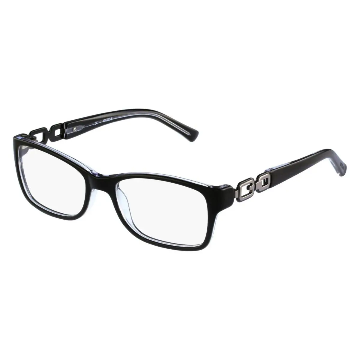 Guess GU2406 Black Blk Plastic Optical Eyeglasses Frame 52-17-135 GU 2406 RX AB - Frame: Black, Lens: Clear