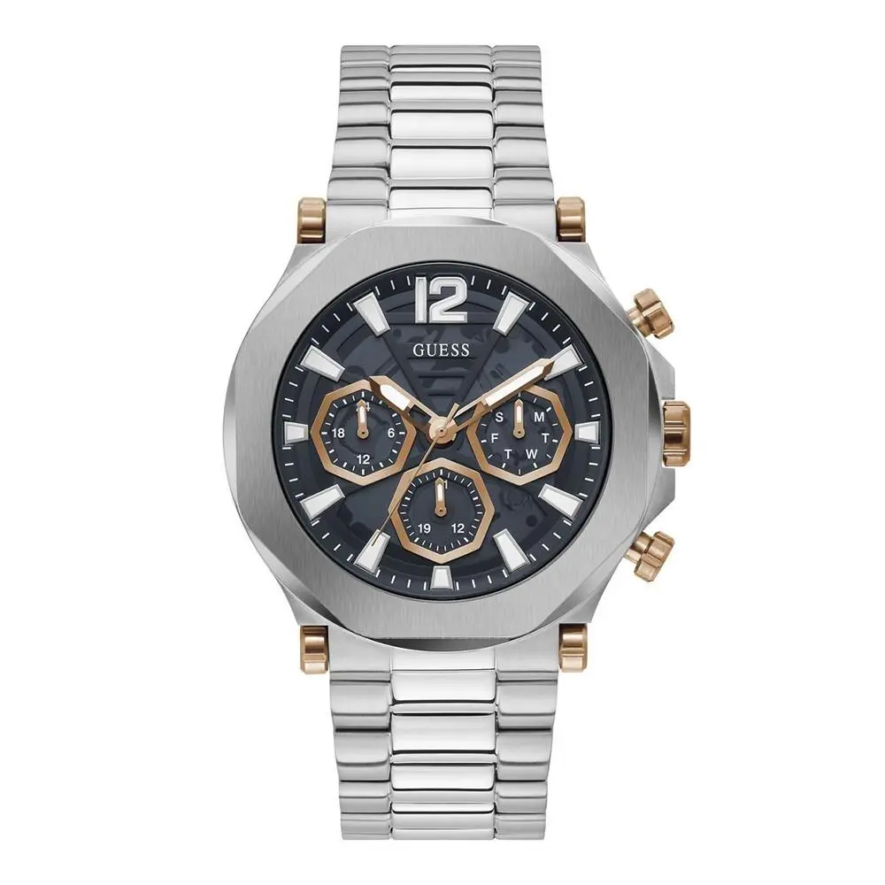 Men`s Silver Tone Multi-function Watch GW0539G1 by Guess