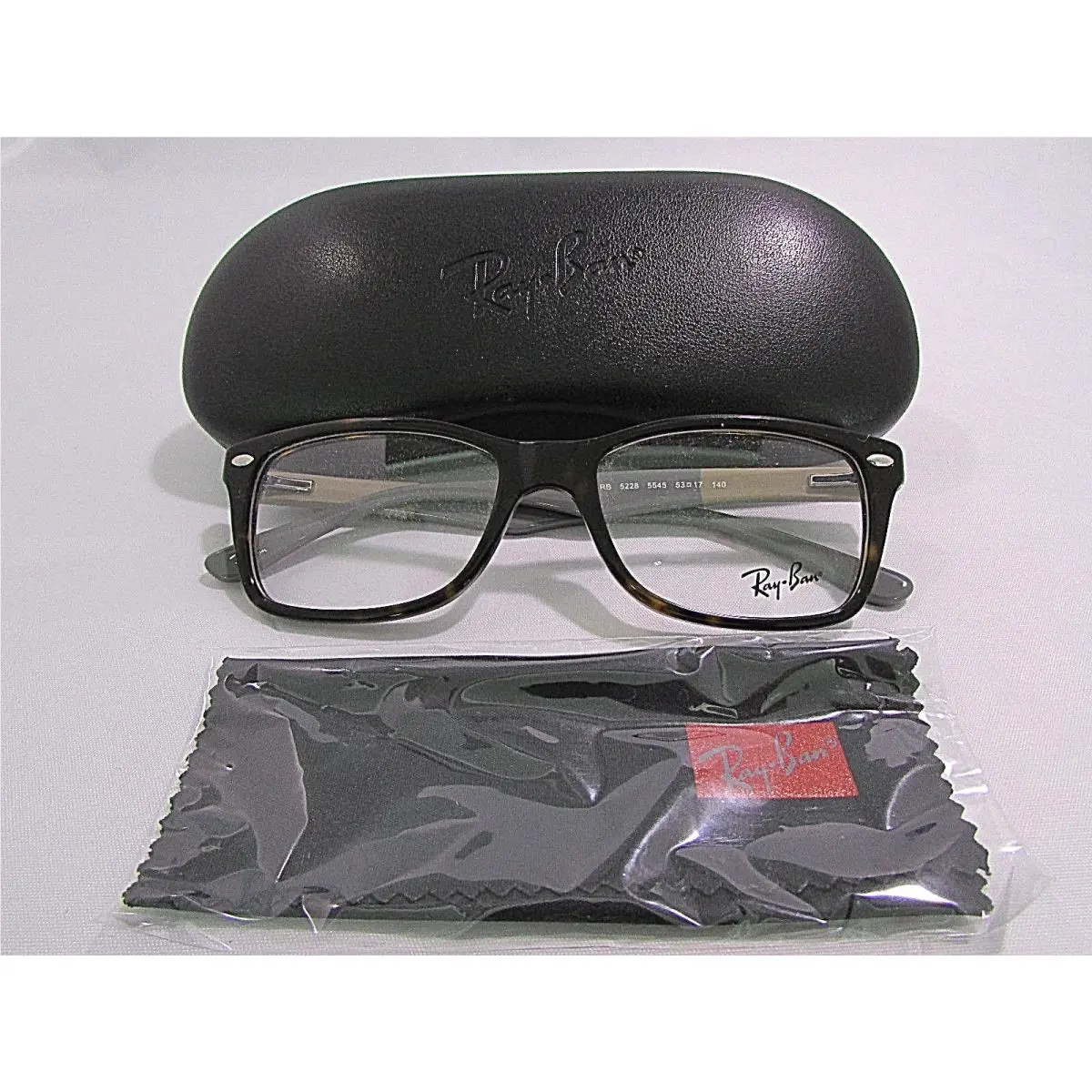 Ray Ban RB5228 RB 5228 5545 Havana Tortoise Eyeglasses Rx-able Frame 53 MM