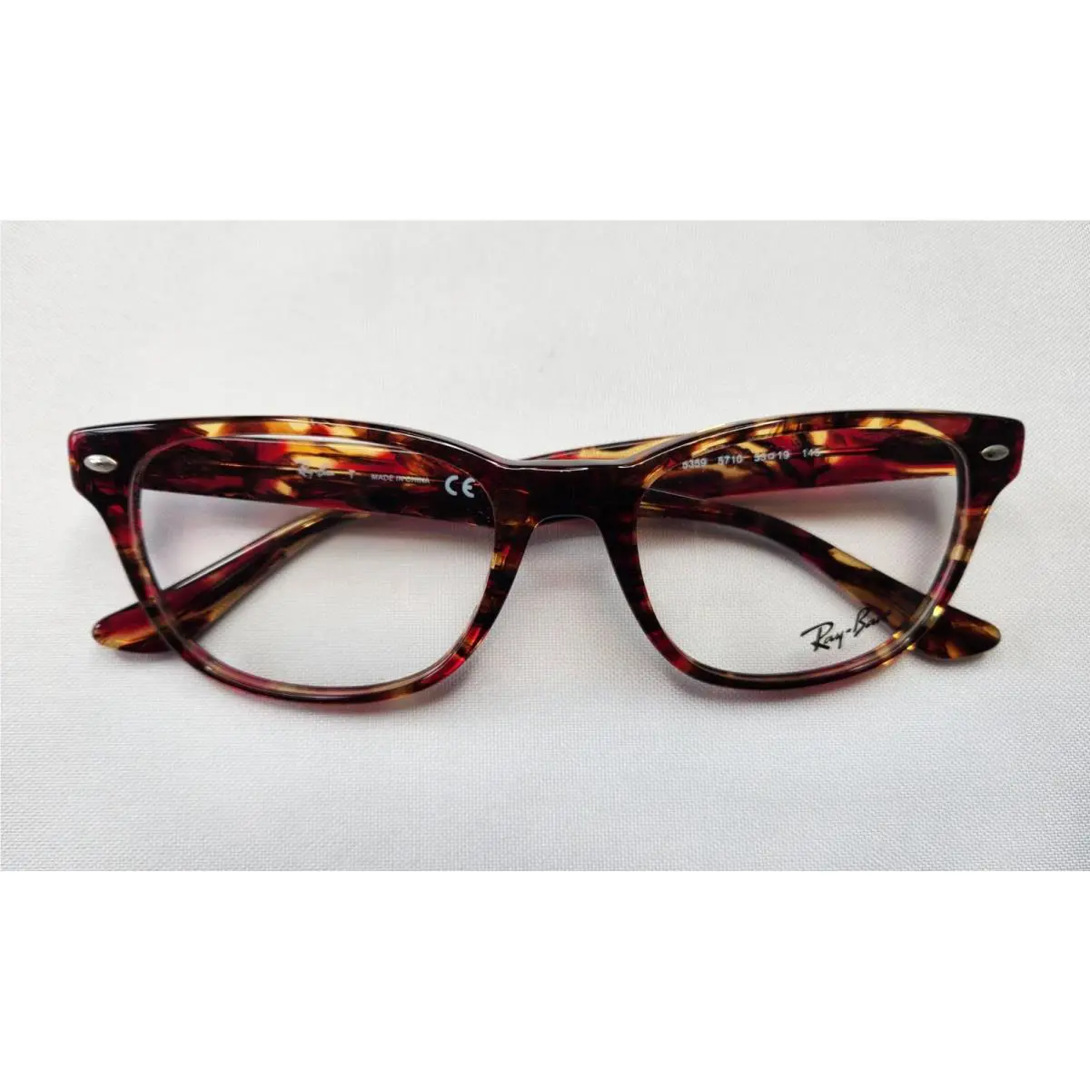 Ray-ban RB 5359 5710 Red Tortoise Unisex Optical Frame Eyesize 53-19-145