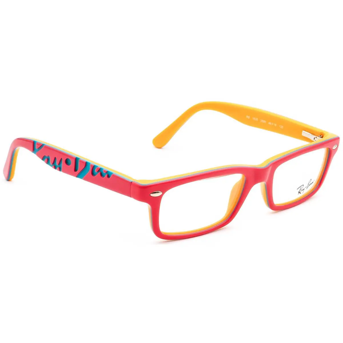 Ray-ban Kids` Eyeglasses RB 1535 3599 Pink/orange Rectangular Frame 46 16 125